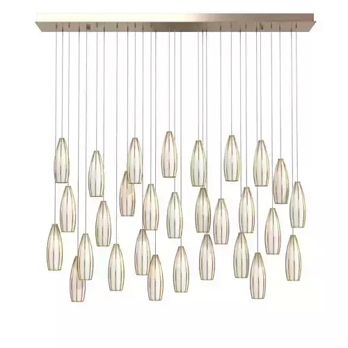 Currey and Company Parish 30-Light Linear Multi-Drop Pendant 