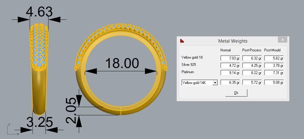 Ring gold  3D print model_1