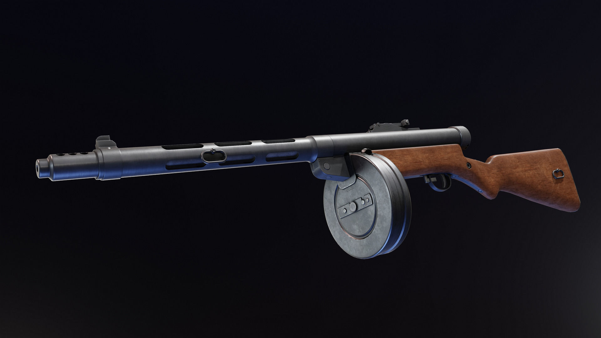 Suomi KP31 Low-poly 3D model_5