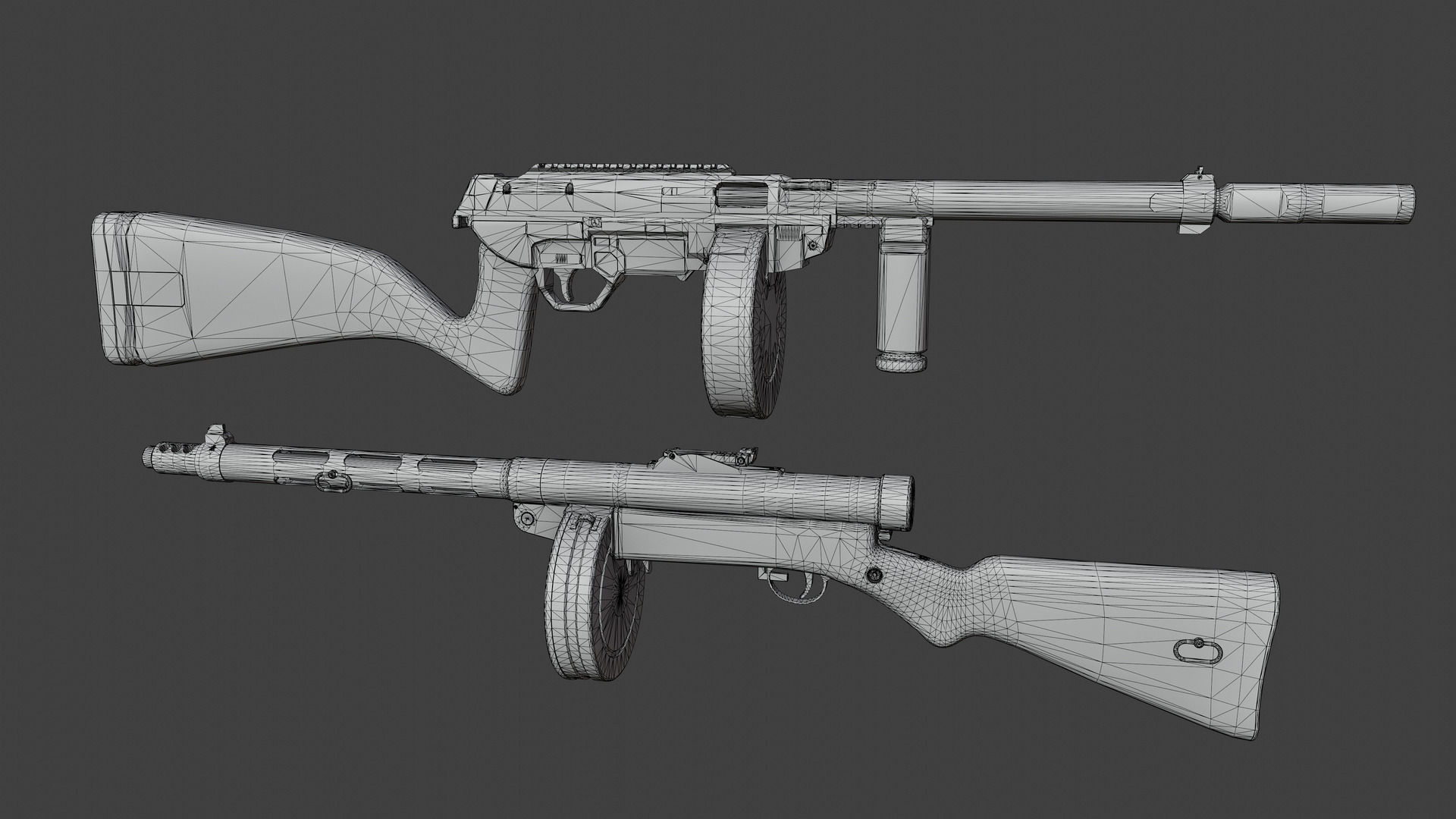 Suomi KP31 Low-poly 3D model_12