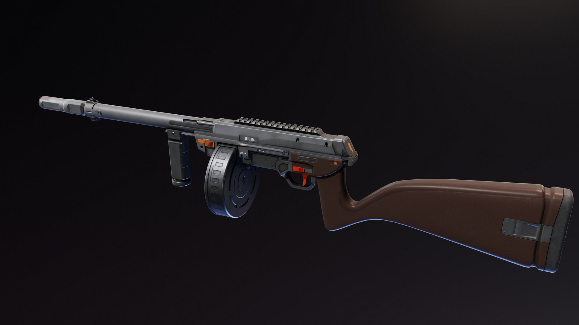 Suomi KP31 Low-poly 3D model_2