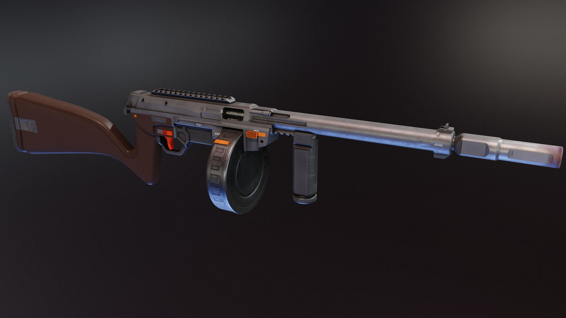 Suomi KP31 Low-poly 3D model_4