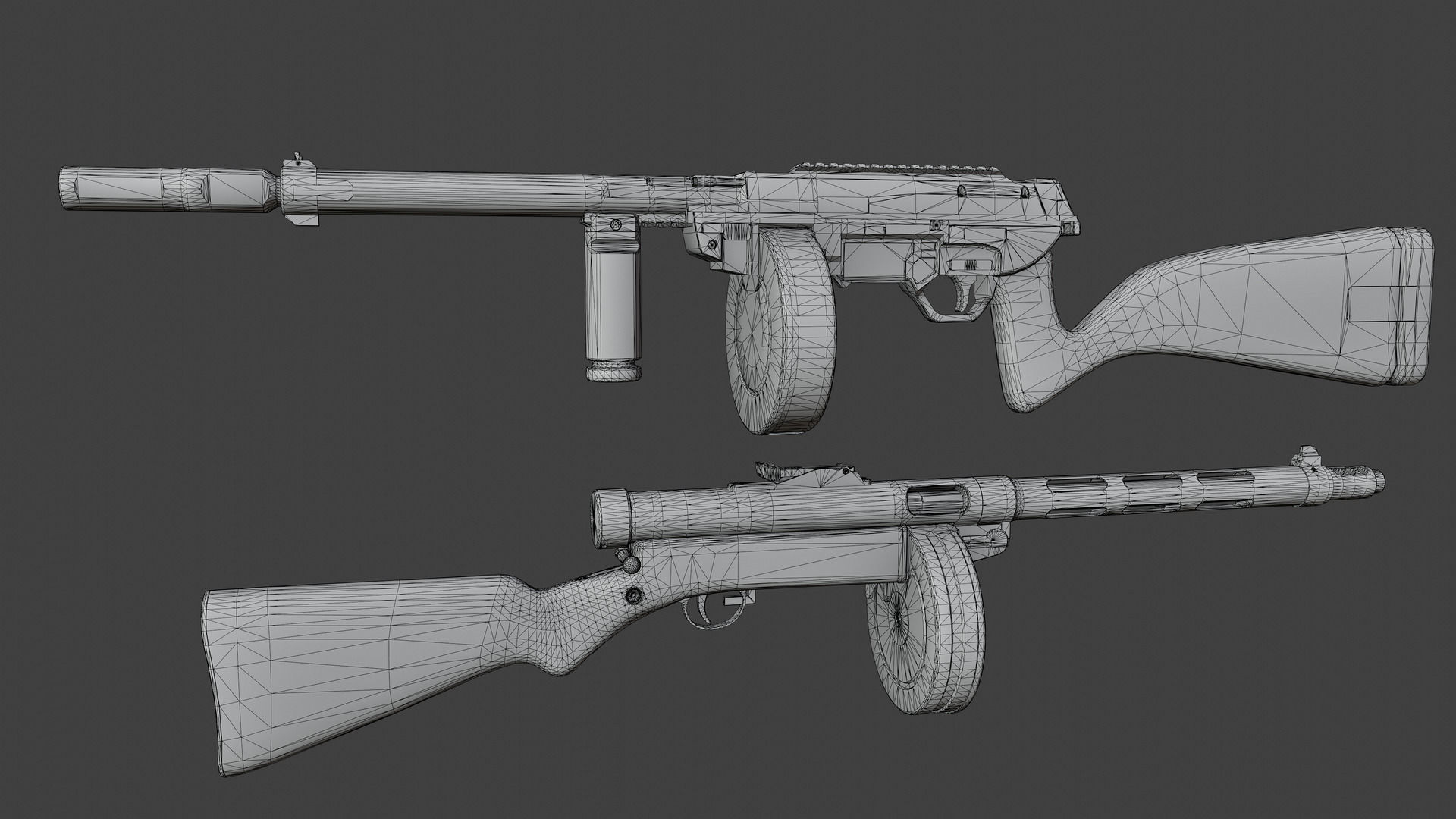 Suomi KP31 Low-poly 3D model_11