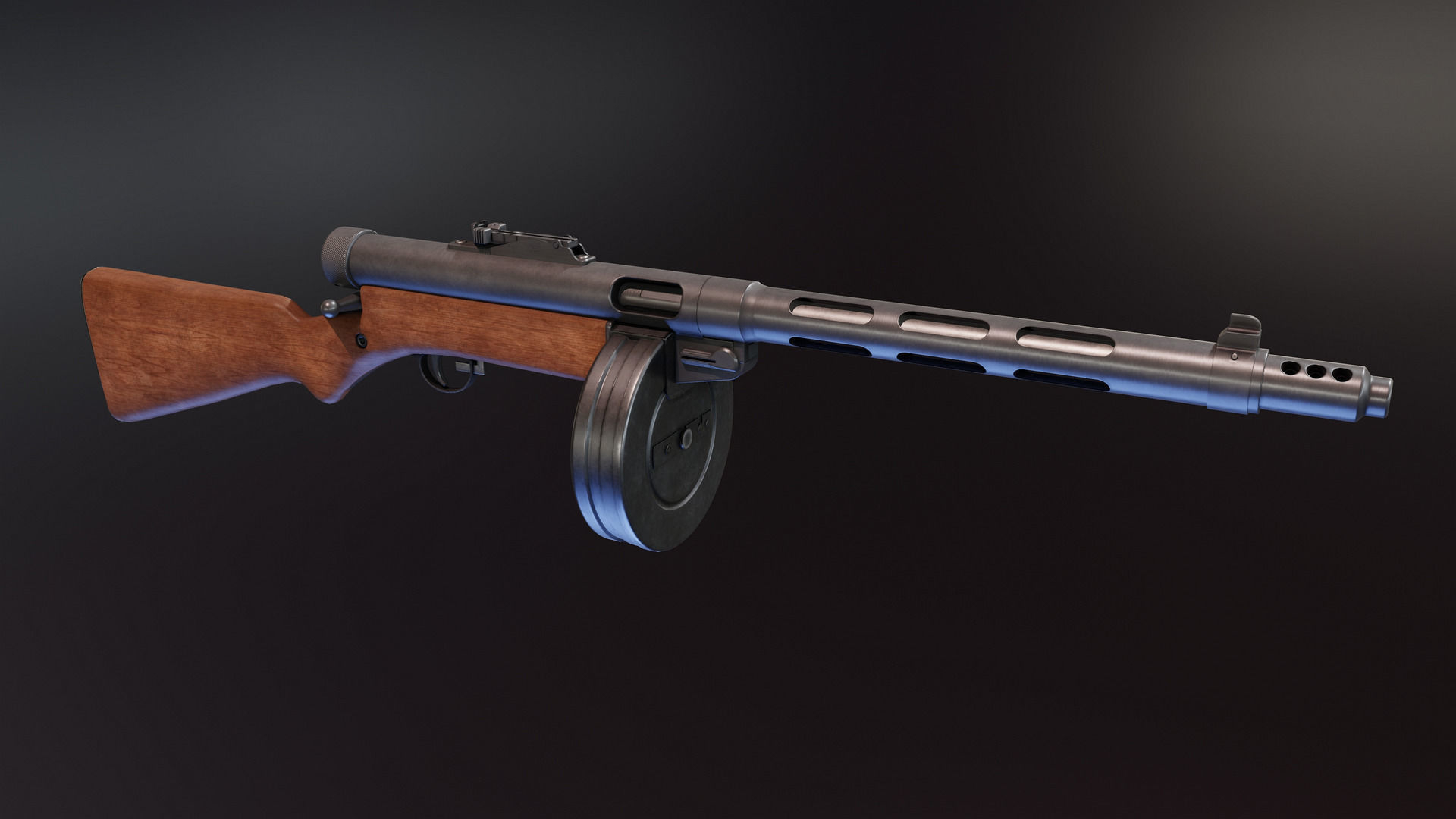 Suomi KP31 Low-poly 3D model_3