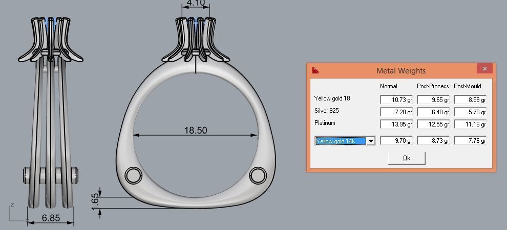 Ring gold  3D print model_1