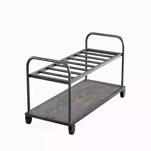 Steel Cart 01 Low-poly 3D model