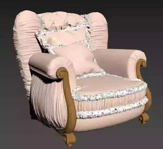 set relaxing armchair 3D model