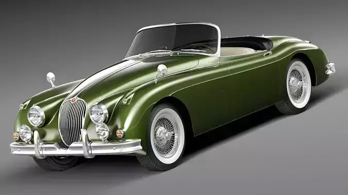 Jaguar XK150 roadster 1957 - 1961 3D Model