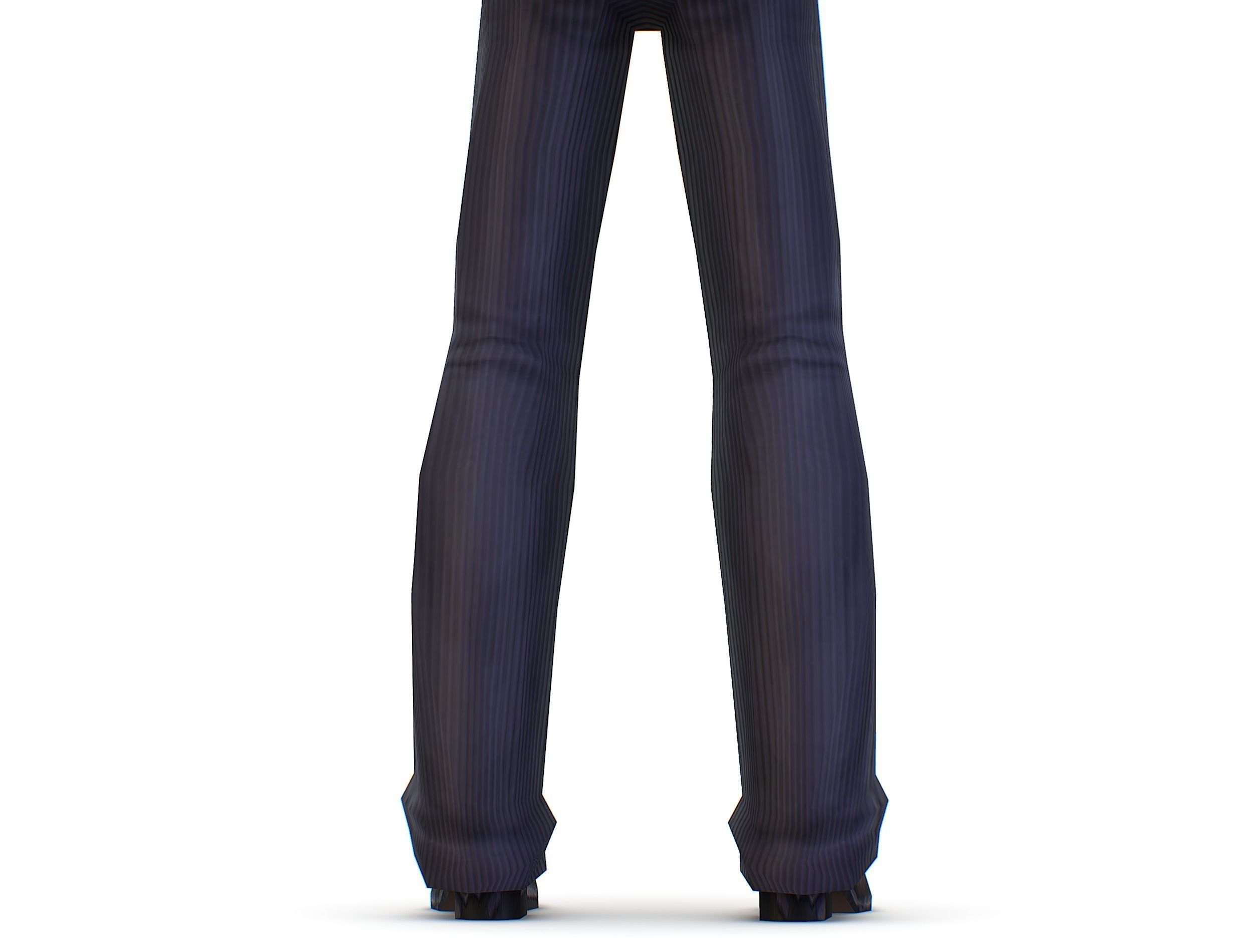 Business young man in vest and pants   Office Classic Man Low-poly 3D model_23