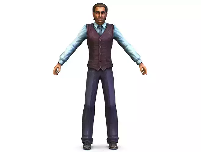 Business young man in vest and pants   Office Classic Man