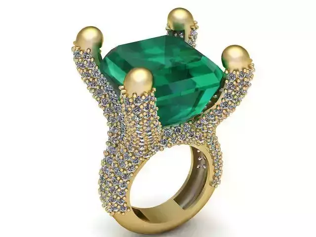 Stylish Amoeba Ring 3d Printable Model