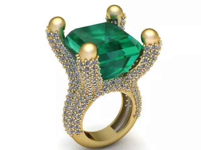 Stylish Amoeba Ring 3d Printable Model 3D print model_0