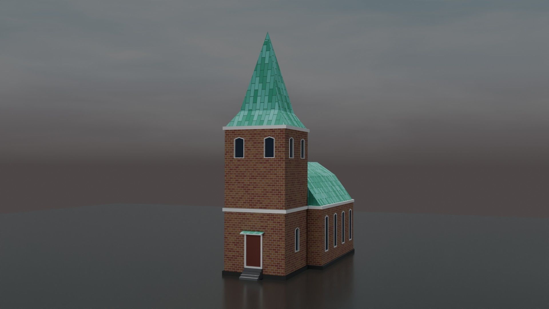 Church Free low-poly 3D model_1