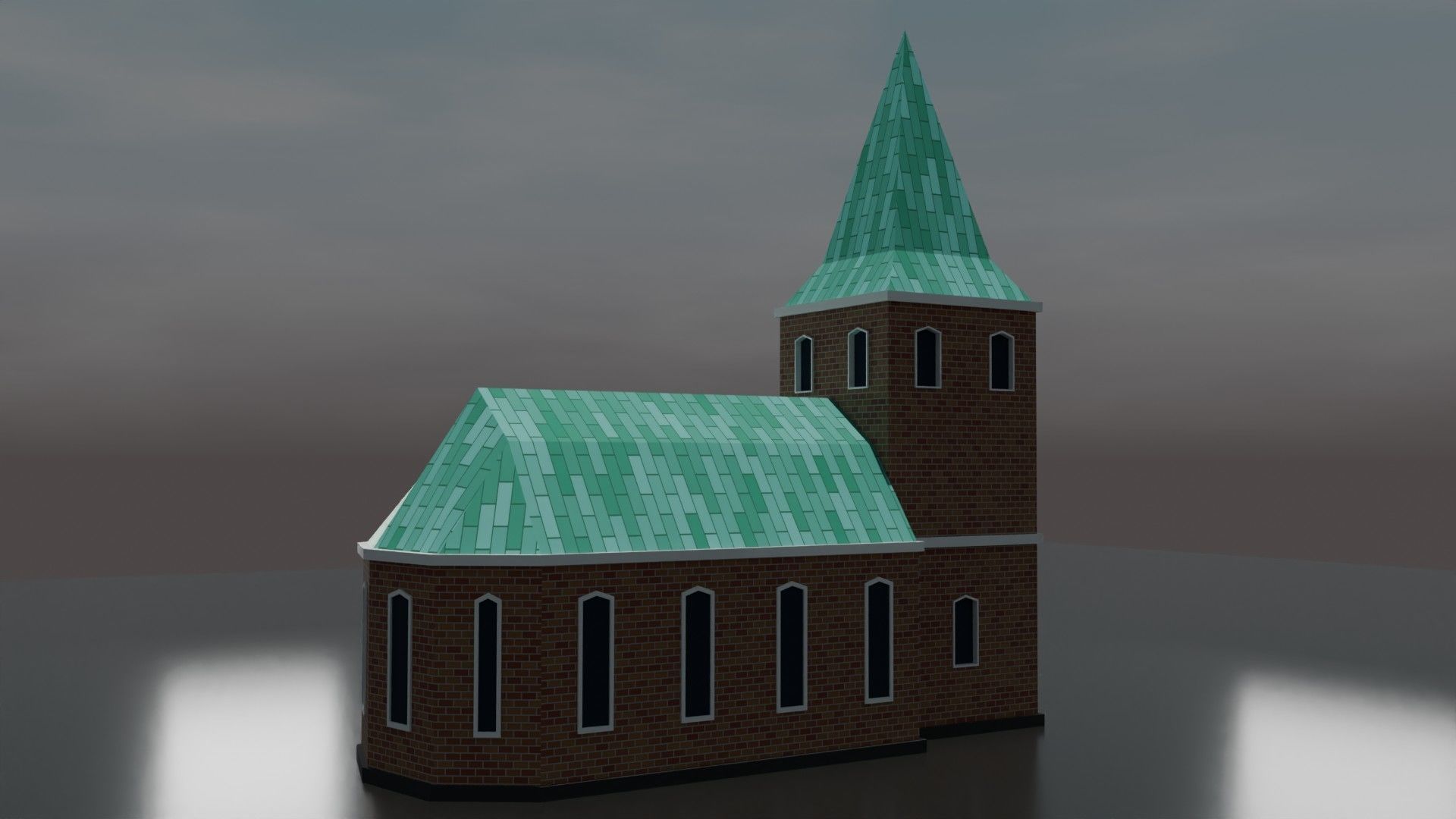 Church Free low-poly 3D model_3