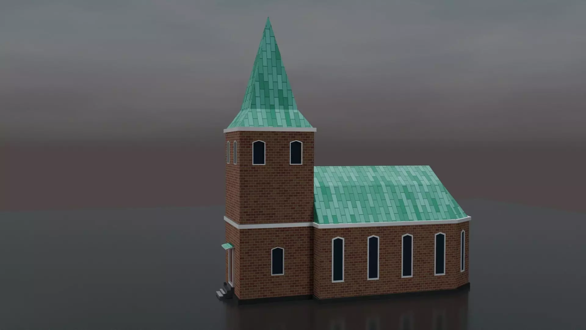 Church Free low-poly 3D model_0