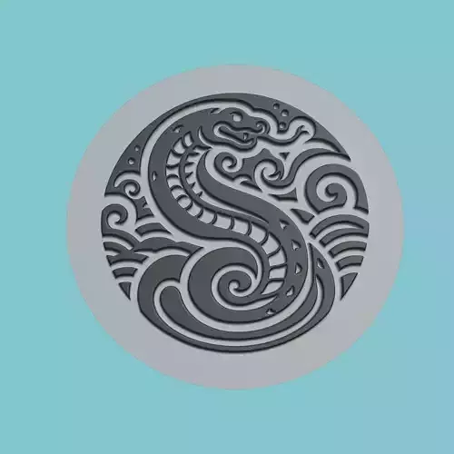 Snake Animal Medallion Snake Print Model