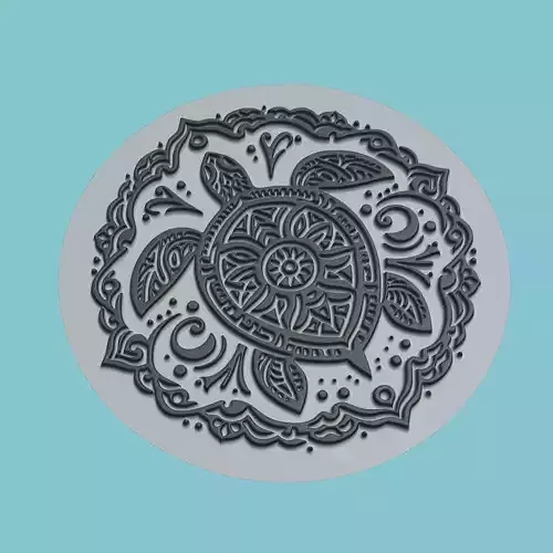 Turtle Animal Medallion Turtle Print Model