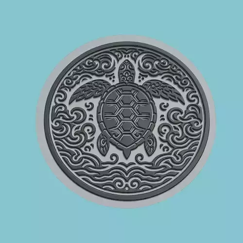 Turtle Animal Medallion Turtle Print Model