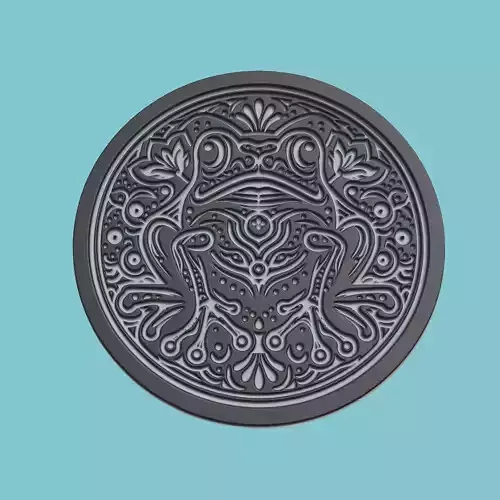 Frog Animal Medallion Frog Print Model