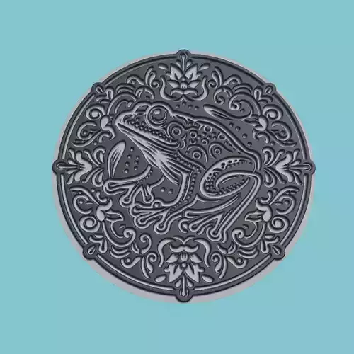 Frog Animal Medallion Frog Print Model