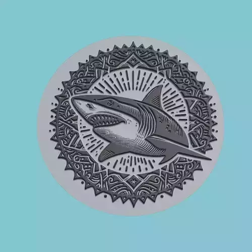 Shark Animal Medallion Shark Print Model