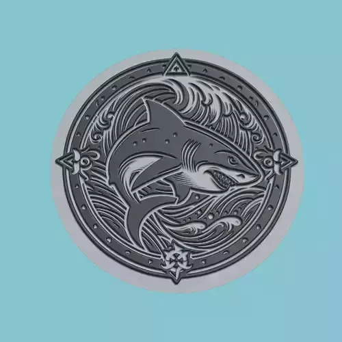 Shark Animal Medallion Shark Print Model