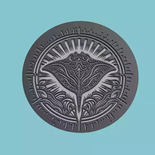Stingray Animal Medallion Stingray Print Model 3D print model