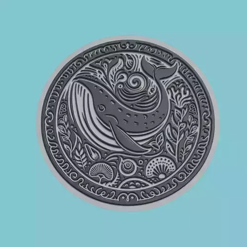 Whale Animal Medallion Whale Print Model