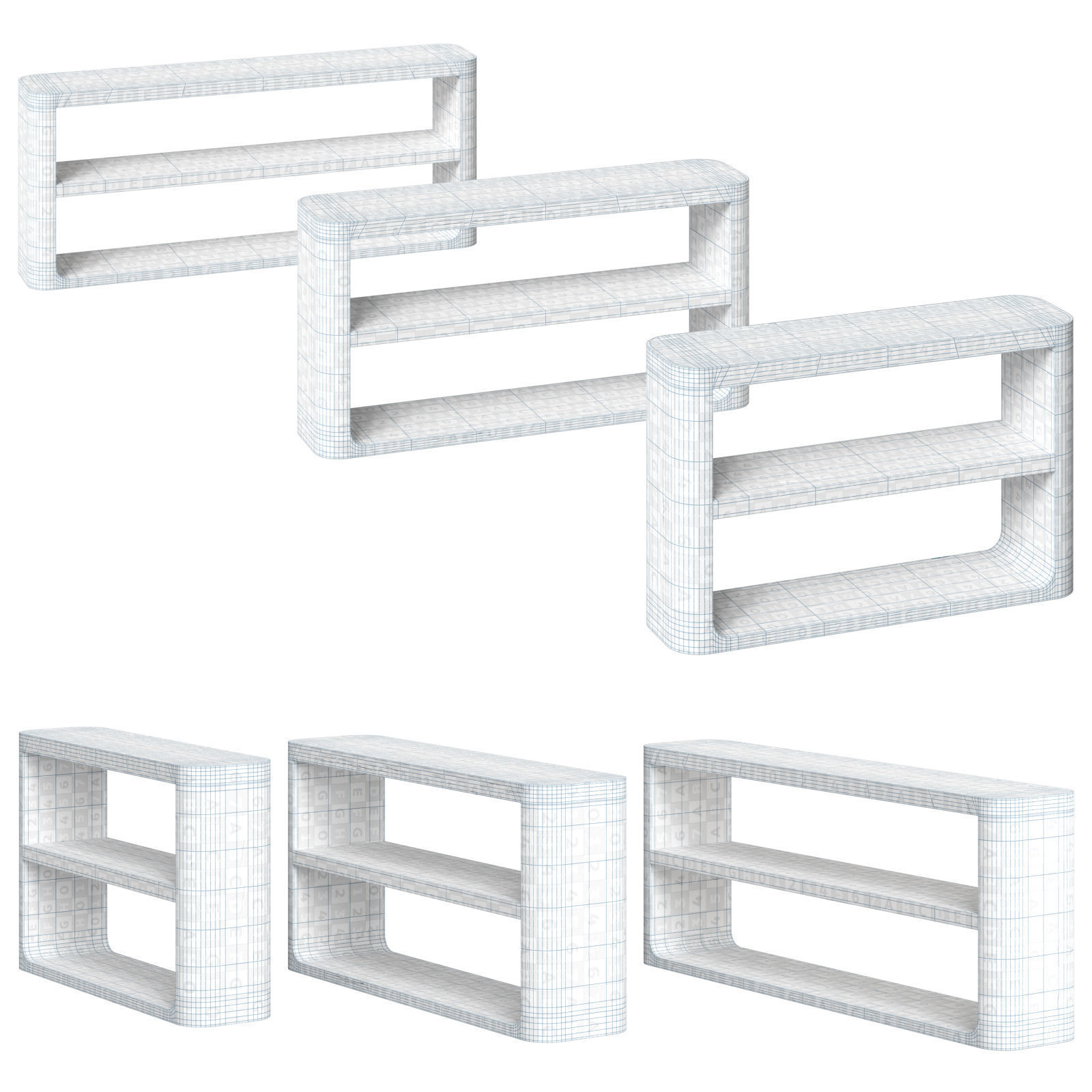 Restoration Hardware Oslo open console 3D model_9