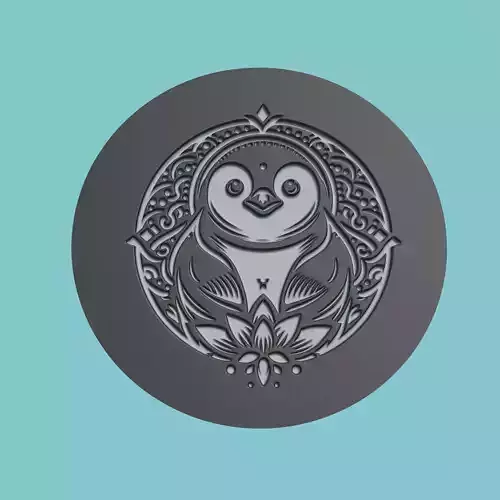 Penguin Animal Medallion Penguin Print Model