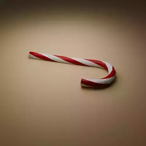 Low poly candy cane 