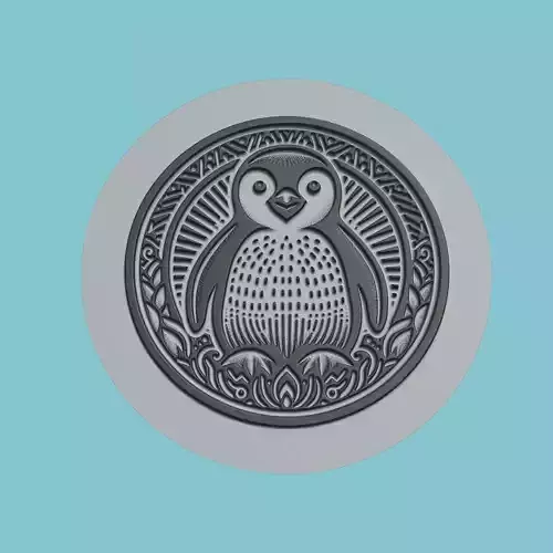 Penguin Animal Medallion Penguin Print Model