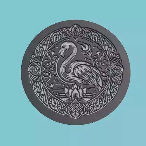 Flamingo Animal Medallion Flamingo Print Model