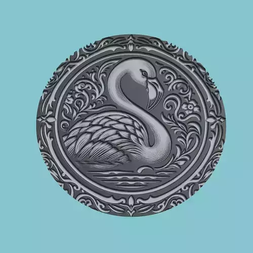 Flamingo Animal Medallion Flamingo Print Model