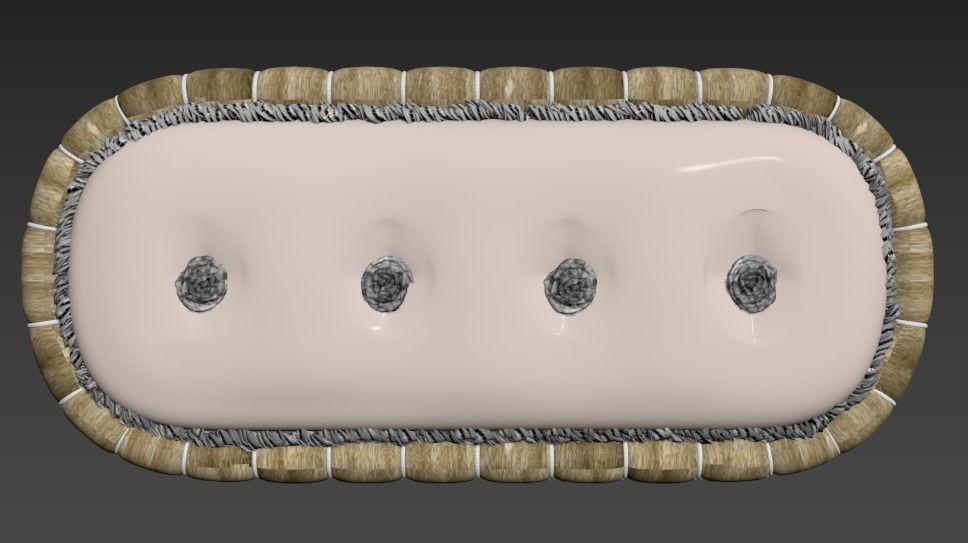 bench chair 3D model 3D model_1