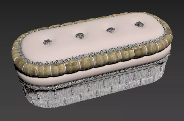 bench chair 3D model 3D model_0