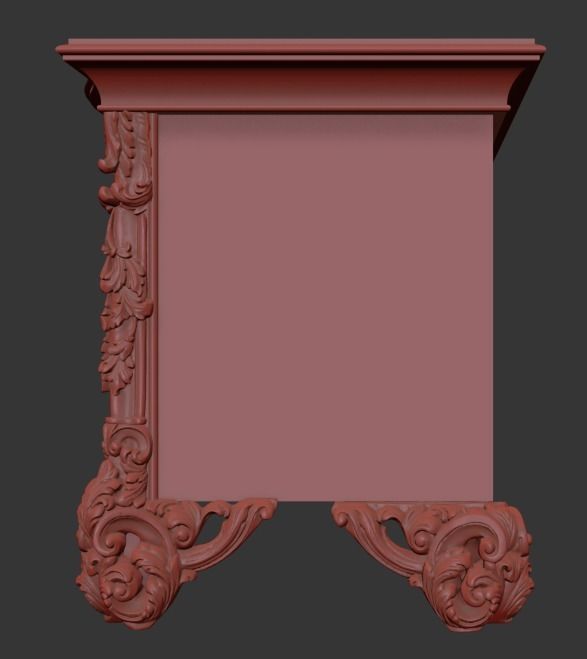 TV shelf 3D model 3D model_5