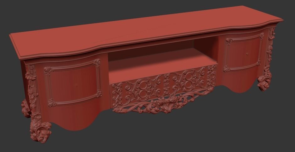 TV shelf 3D model 3D model_1