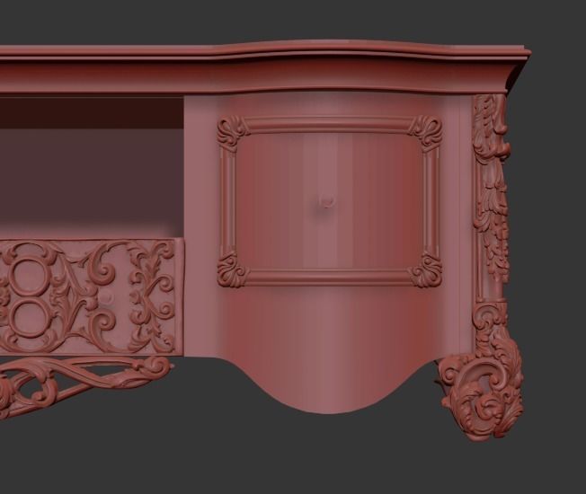 TV shelf 3D model 3D model_3