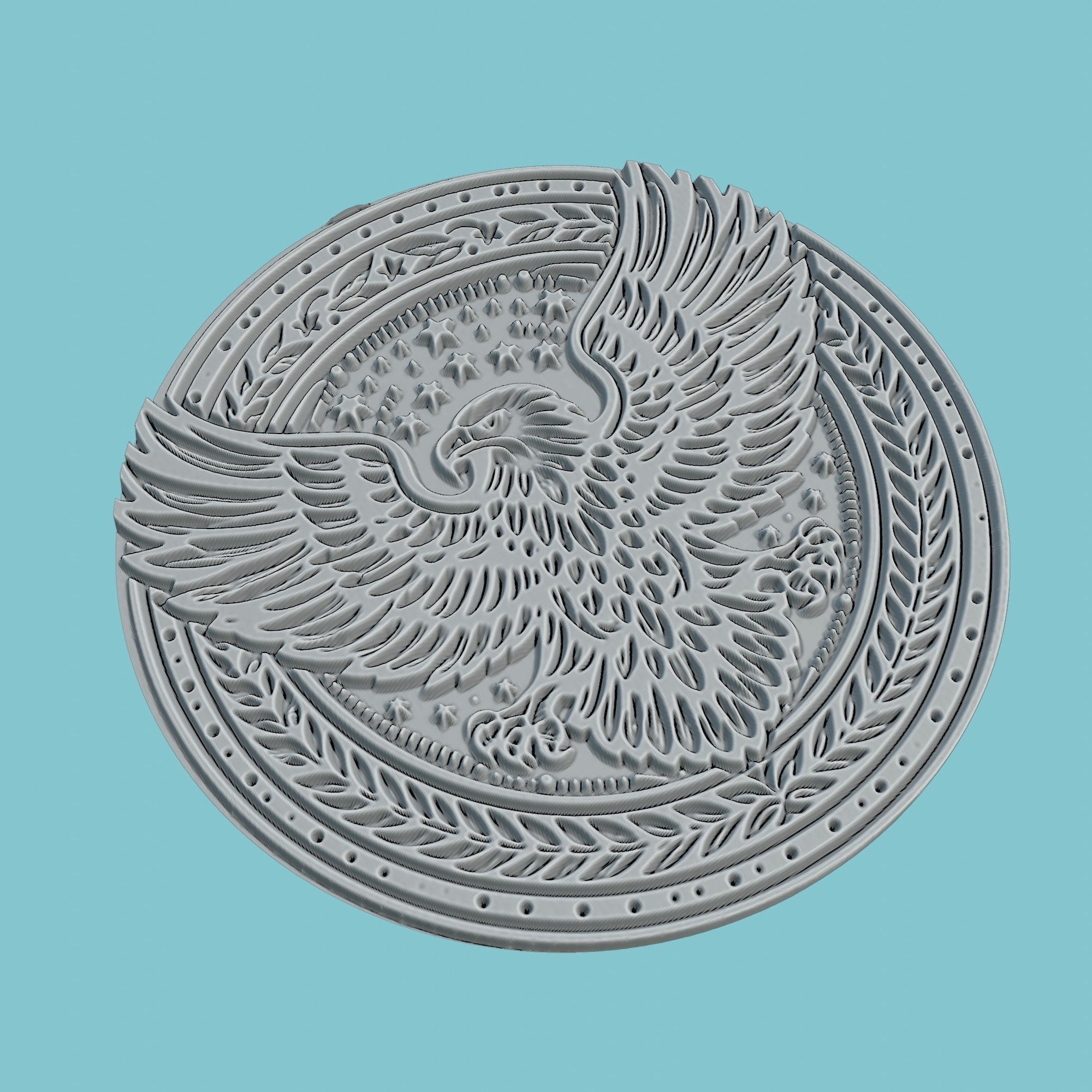 Eagle Animal Medallion Eagle Print Model 3D print model_3