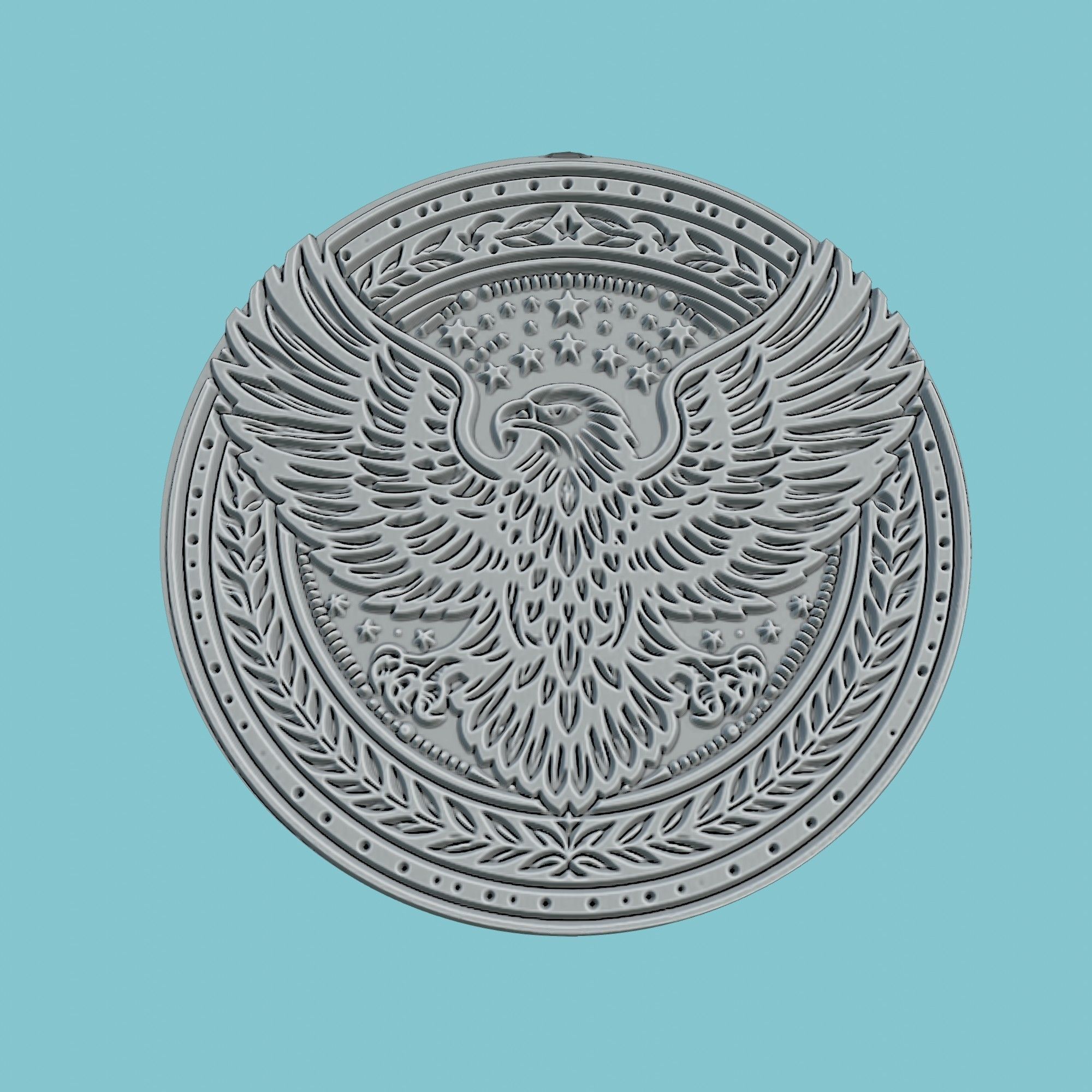 Eagle Animal Medallion Eagle Print Model 3D print model_2