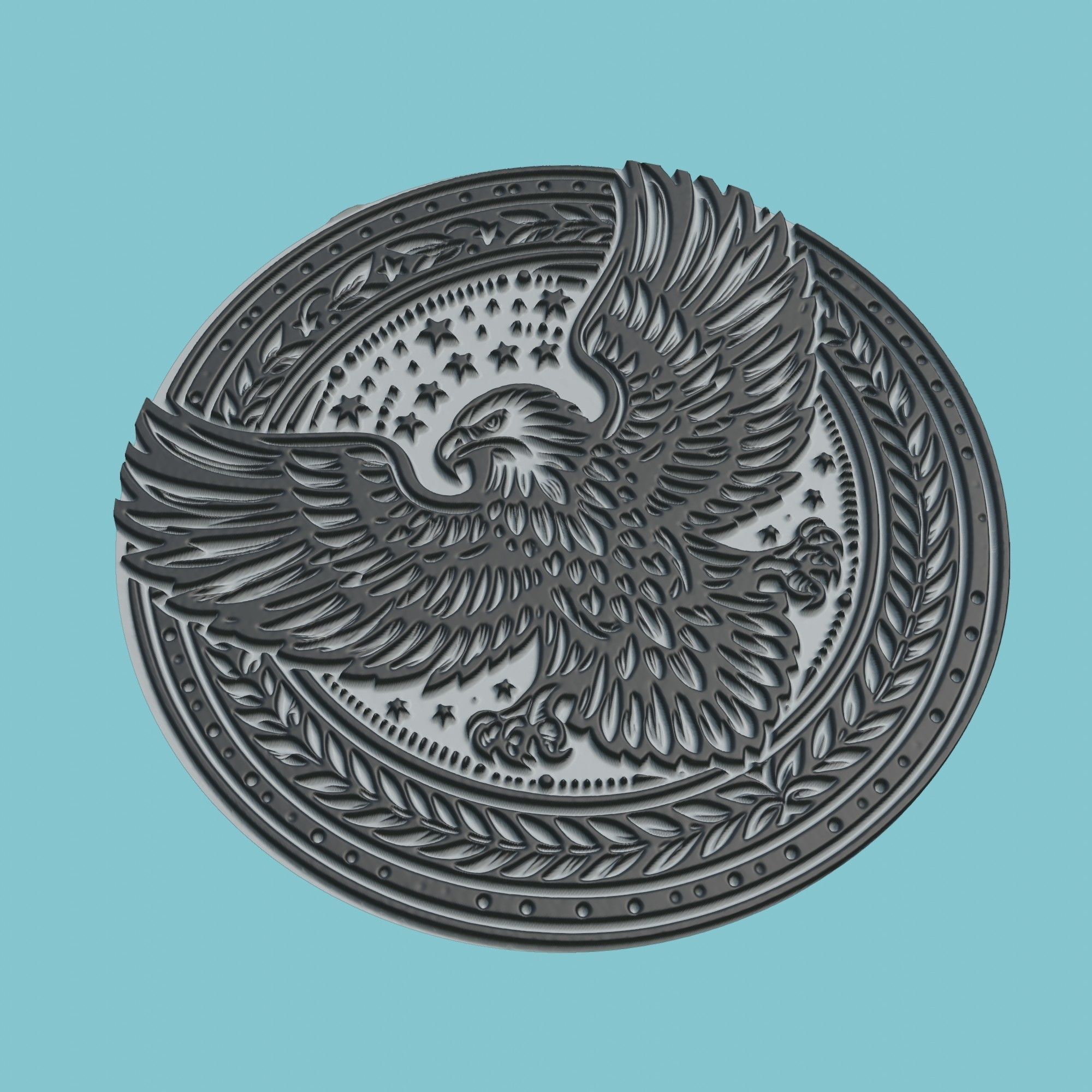 Eagle Animal Medallion Eagle Print Model 3D print model_1