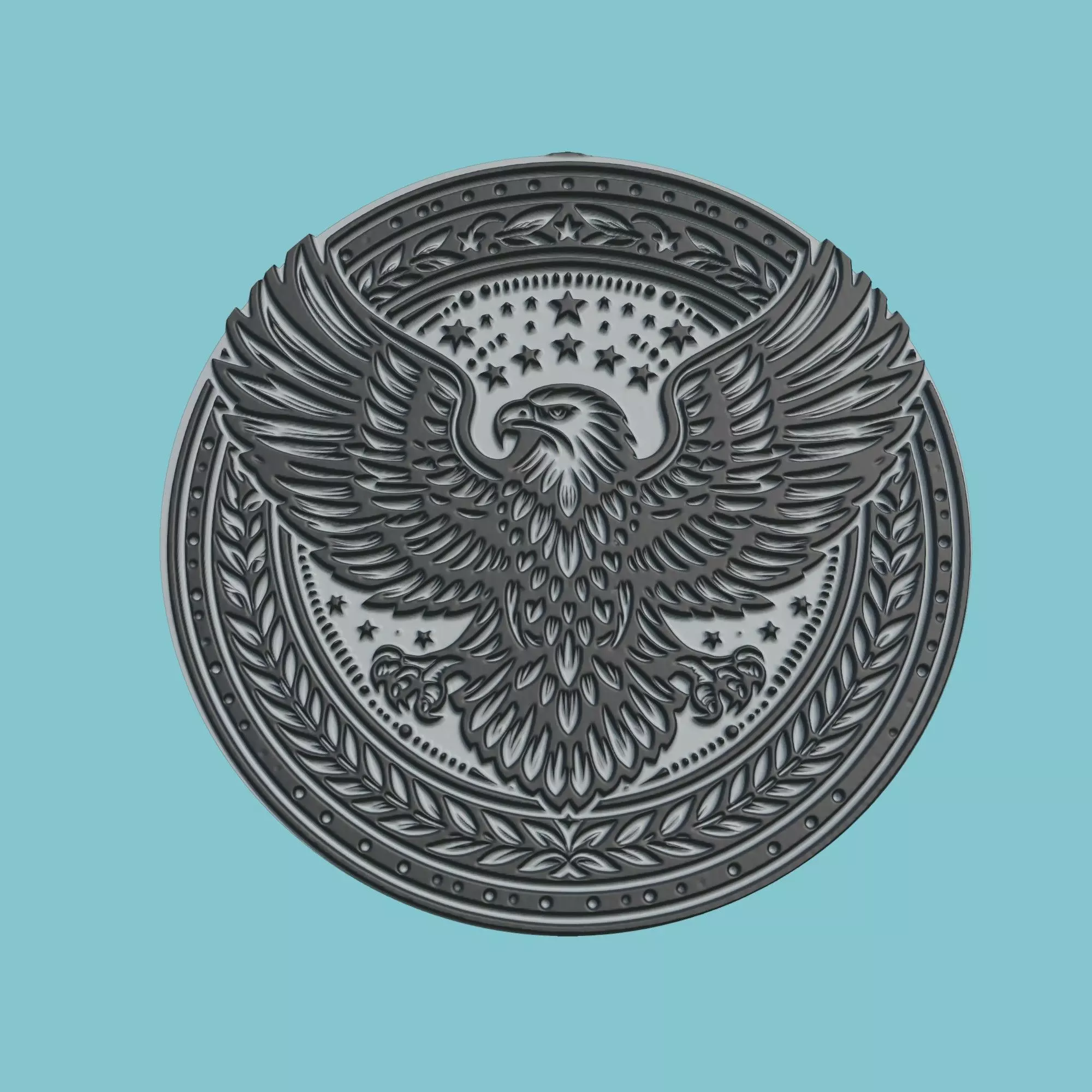 Eagle Animal Medallion Eagle Print Model 3D print model_0