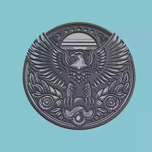 Hawk Animal Medallion Hawk Print Model