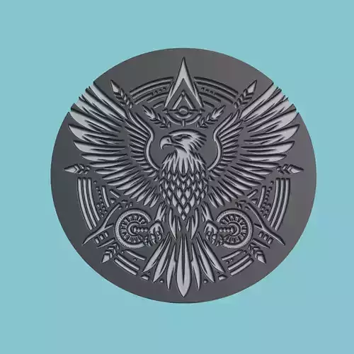 Hawk Animal Medallion Hawk Print Model
