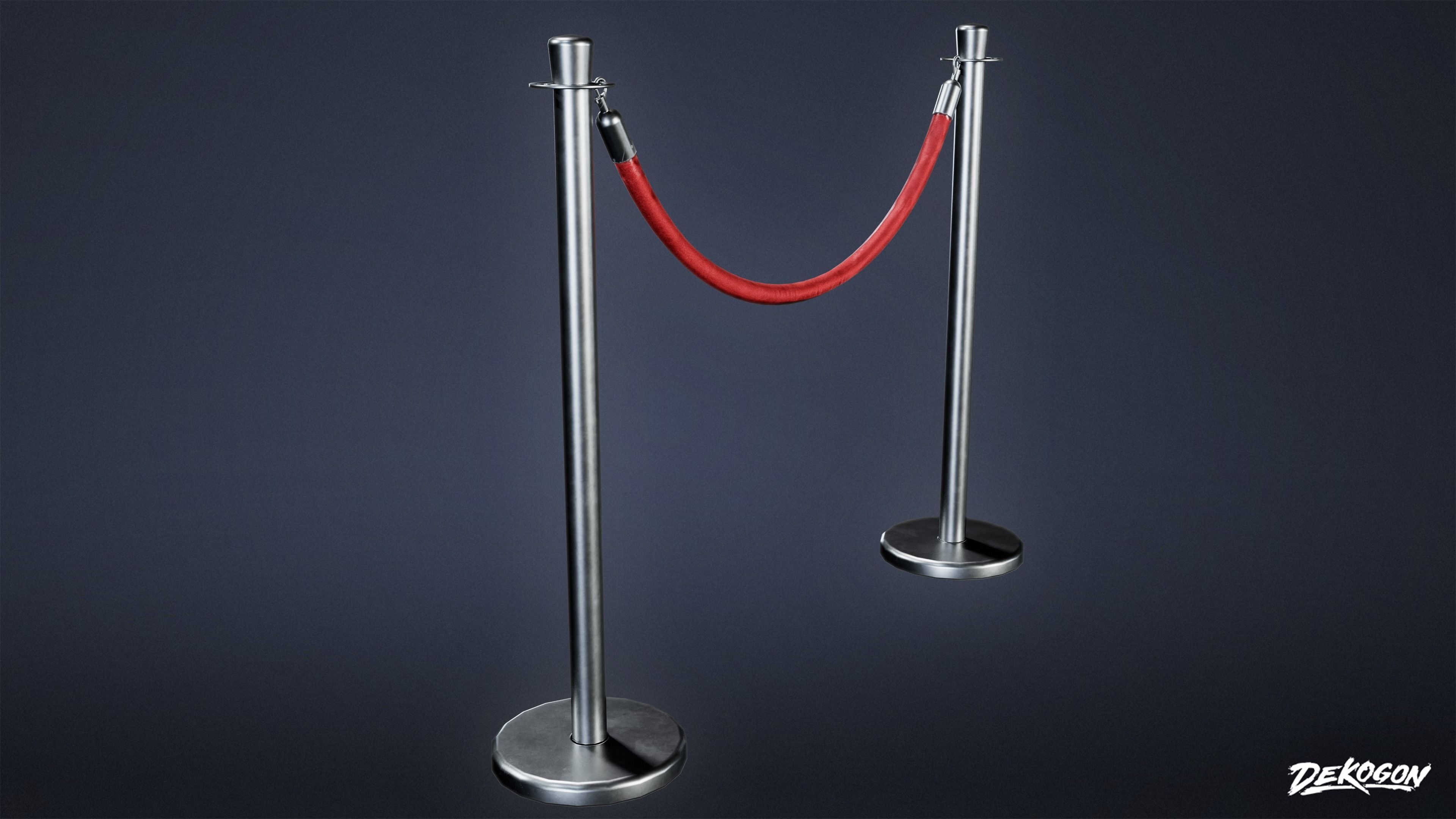 BANK HEIST - Lane Divider 01 - LOW POLY Low-poly 3D model_2