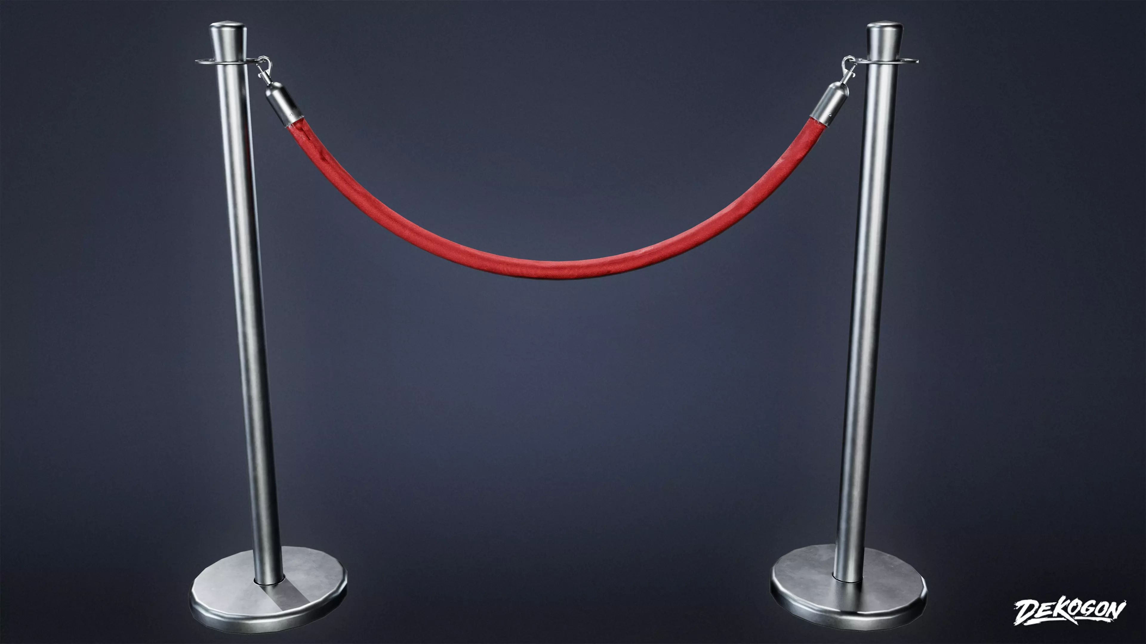 BANK HEIST - Lane Divider 01 - LOW POLY Low-poly 3D model_0