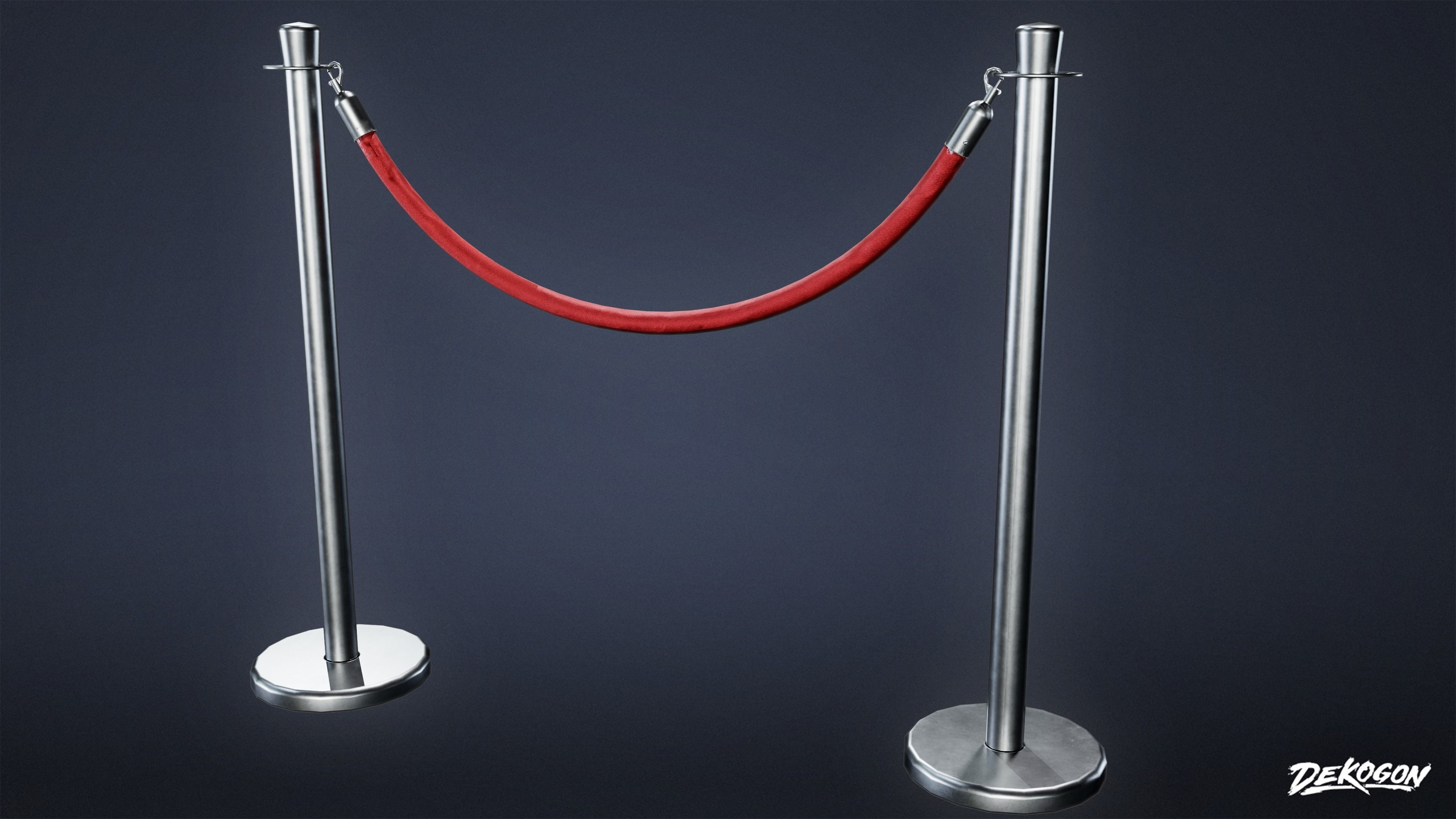 BANK HEIST - Lane Divider 01 - LOW POLY Low-poly 3D model_1