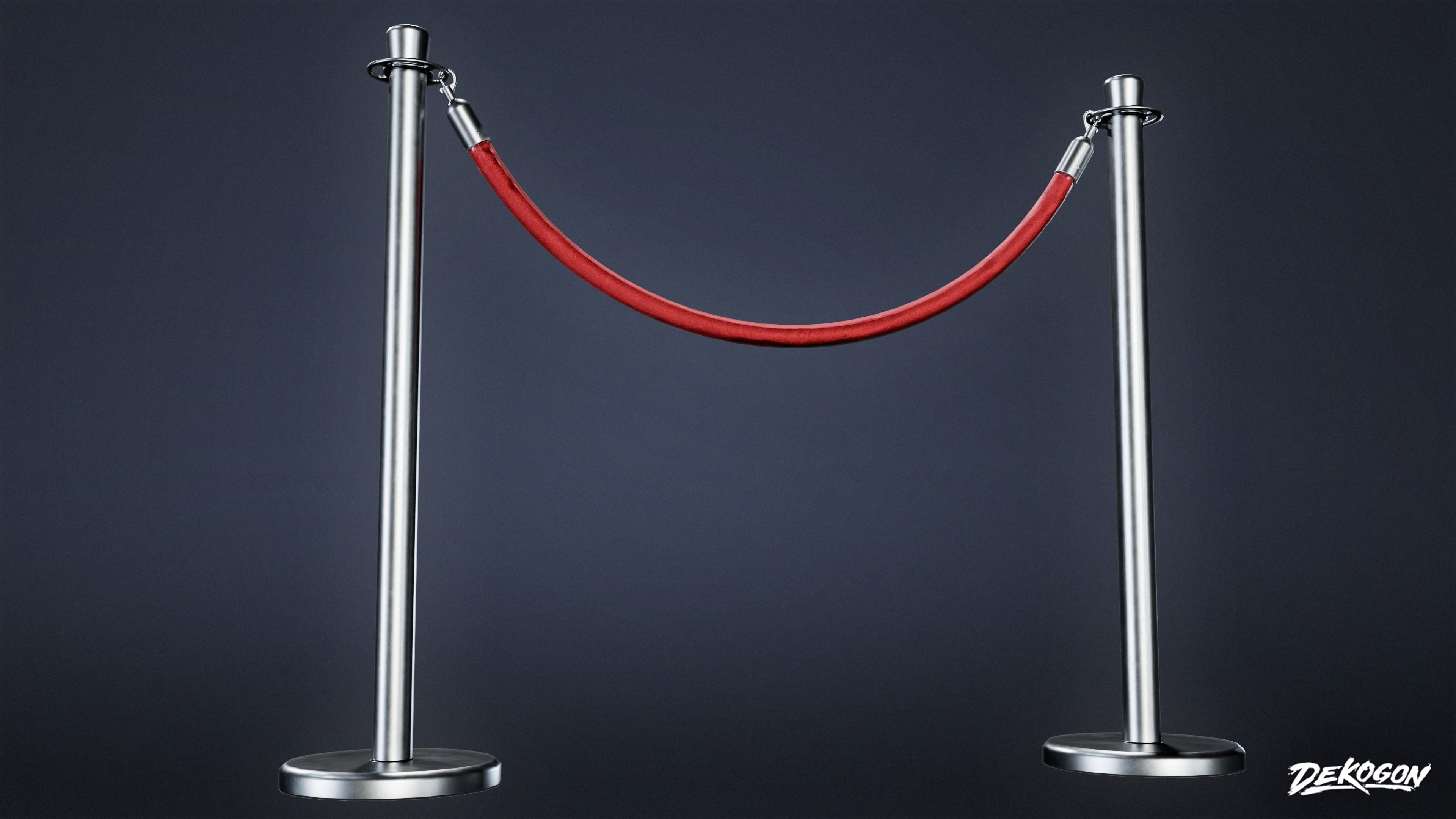 BANK HEIST - Lane Divider 01 - LOW POLY Low-poly 3D model_4