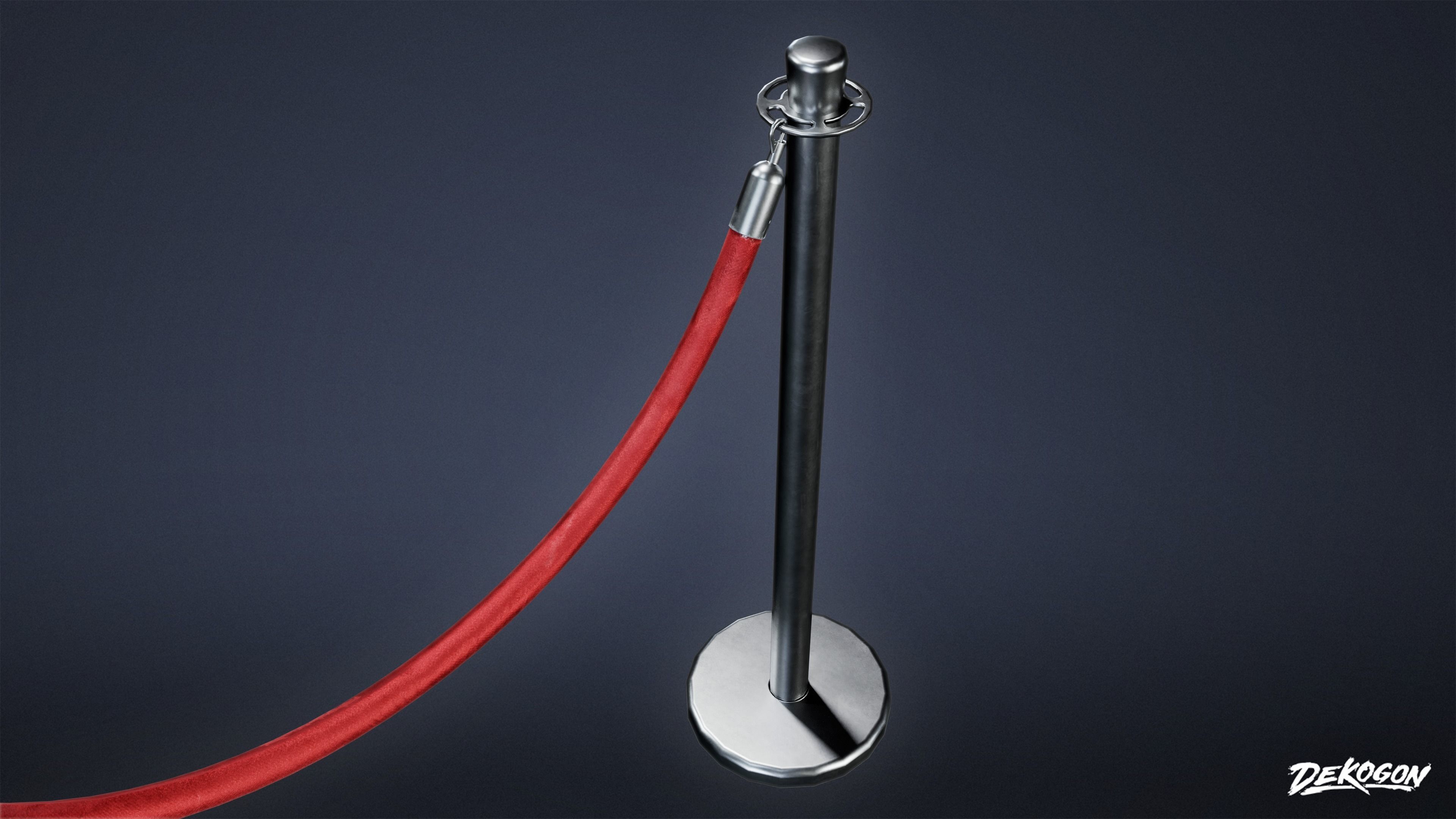 BANK HEIST - Lane Divider 01 - LOW POLY Low-poly 3D model_5